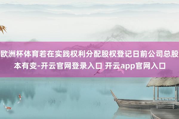 欧洲杯体育若在实践权利分配股权登记日前公司总股本有变-开云官网登录入口 开云app官网入口